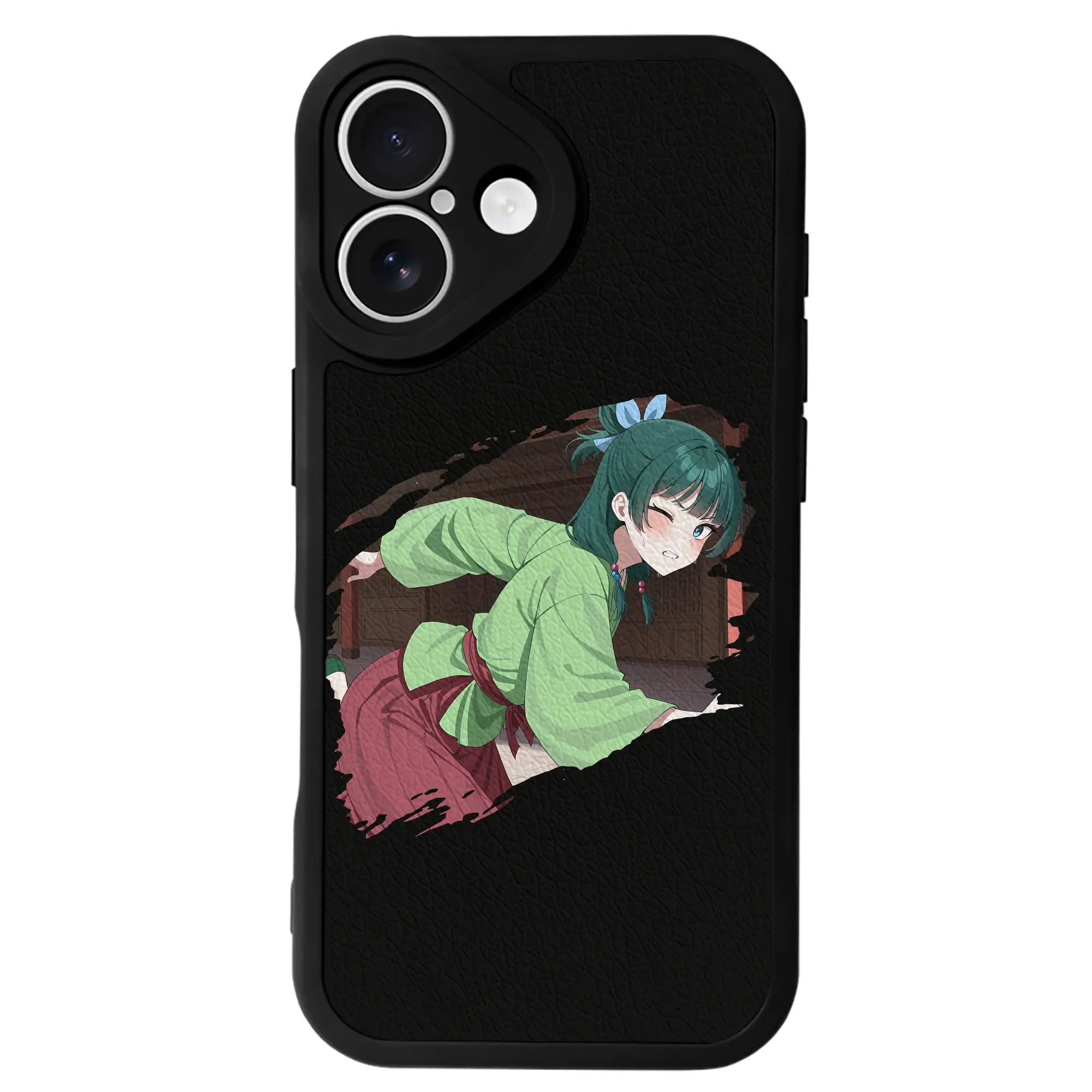 薬屋のひとりごと グッズ,猫猫 - IPhone 16シリーズ対応 ・ シリコンスマホケース ・ レザー調 ・ 高精度フィット ・ 耐衝撃 ・ ワイヤレス充電対応 ・ 精密カット